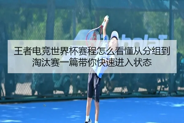 王者电竞世界杯赛程怎么看懂从分组到淘汰赛一篇带你快速进入状态